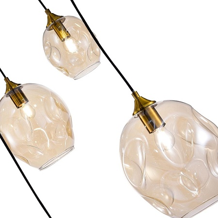 Люстра подвесная ST-Luce Латунь/Коньячный E14/E27 5+4*40W SL1188.303.09 - фото