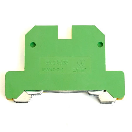 LD551-4-25 ЗНИ Зажим наборный изолированный (винтовой) 2,5 мм2 (JXB 2,5), желтый,зеленый - фото