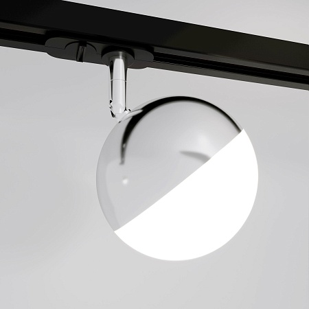 Трековый светодиодный светильник для однофазного шинопровода Glob GX53 Хром Glob GX53 Хром (MRL 1015) однофазный Elektrostandard - фото