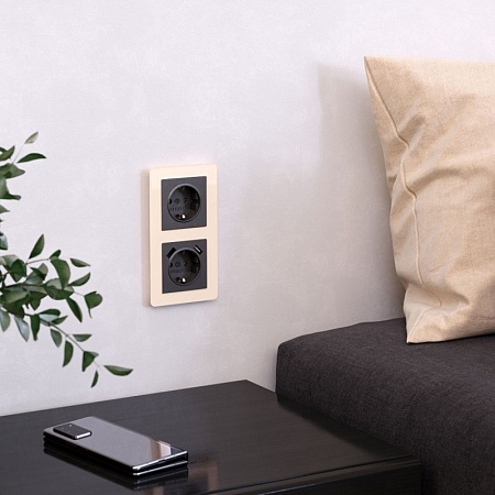 Рамка из акрила на 2 поста Acrylic айвори W0022743 - фото