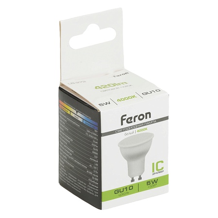 Лампа светодиодная Feron LB-272 MR11 GU10 5W 175-265V 6400K - фото