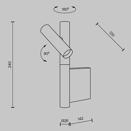 Настенный светильник (бра) Maytoni MOD433WL-L3N3K - фото