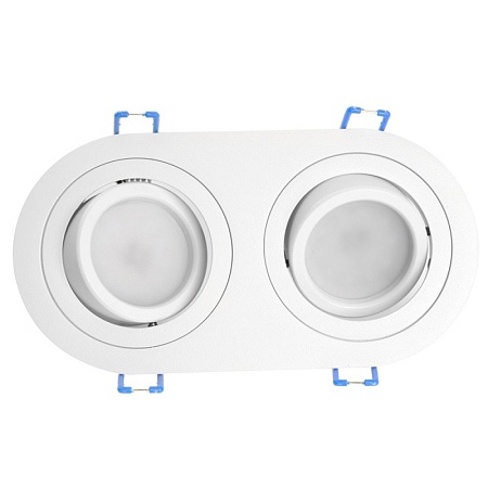 Светильник потолочный встраиваемый, DL2812 MR16 50W G5.3 "овал", белый - фото