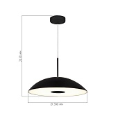 Светильник подвесной ST-Luce Черный/Черный LED 1*24W 3000K SL6128.403.01