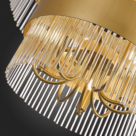 Люстра подвесная ST-Luce Золотистый/Золотистый, Прозрачный E14 9*40W SL1225.203.09 - фото