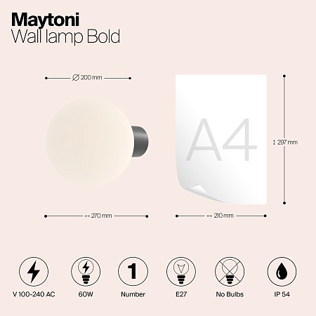 Настенный светильник (бра) Outdoor Bold O598WL-01B1 - фото