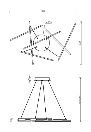 Подвесной светильник Maytoni Line MOD016PL-L75MG3K - фото