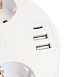 HM10-51-01 Удлинитель 5-местный с/з, 3x1мм2, 2.5м, 250В, 16А, 2USB+С 5V 3,1А, серия Comfort, белый - фото