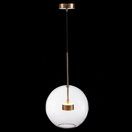 Светильник подвесной ST-Luce Латунь/Прозрачный LED 1*14W 3000K SL1133.223.01 - фото