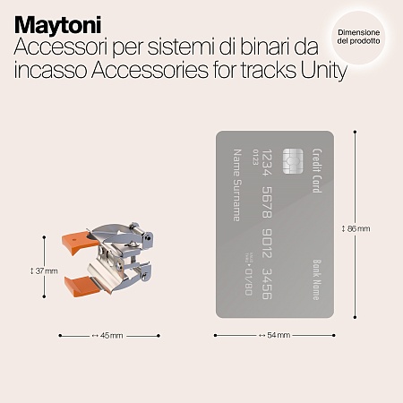 Держатель пружинный Unity встраиваемый, серебро - фото