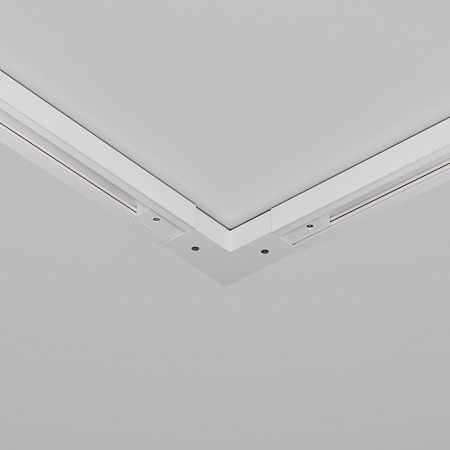 Угловой коннектор питания с вводом питания Unity белый - фото