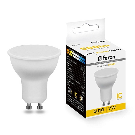 Лампа светодиодная Feron LB-26 GU10 7W 175-265V 2700K - фото