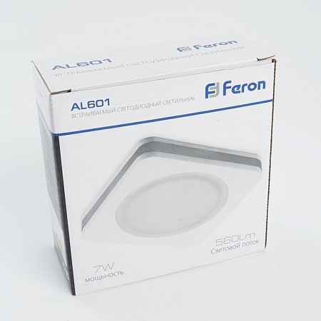 Светодиодный светильник Feron AL601 встраиваемый 7W 4000K белый - фото