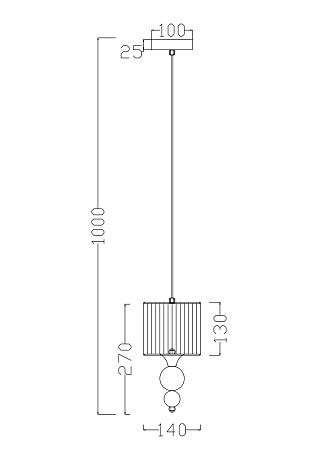 Подвесной светильник Freya FR5093PL-01CH - фото