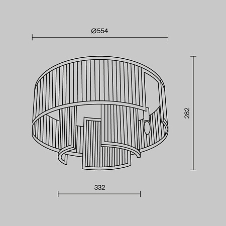 Потолочный светильник Maytoni Frame MOD174CL-06G - фото