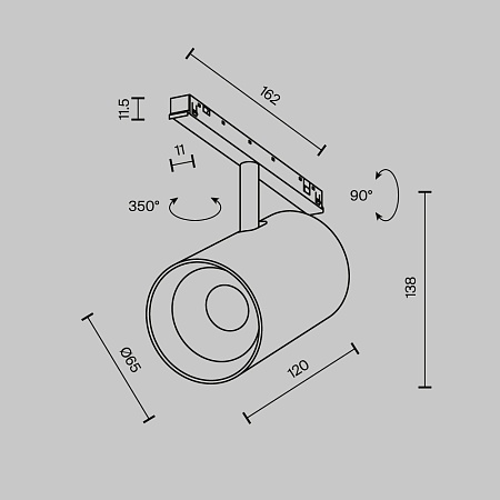 Трековый светильник Technical TR243-18W4K-B - фото