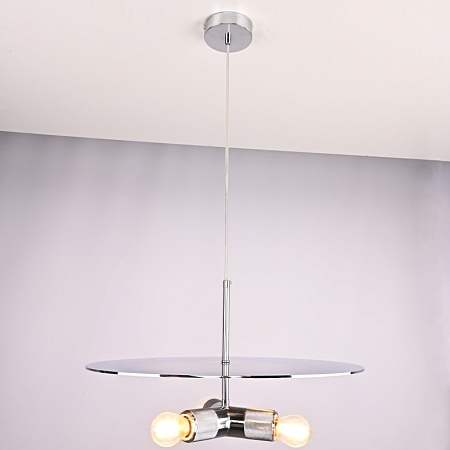 Люстра Rh Utilitaire Disk Triple Pendant Silver Imperiumloft 123647-22 - фото