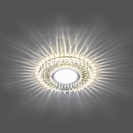 Светильник встраиваемый с белой LED подсветкой Feron CD900 потолочный MR16 G5.3 белый - фото