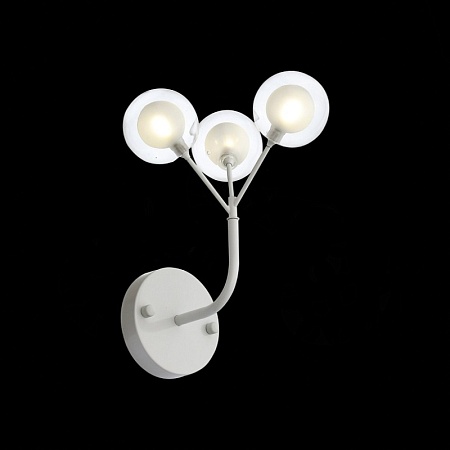 Бра ST-Luce Белый/Белый,Прозрачный G4 LED 3*2W SL376.501.03 - фото