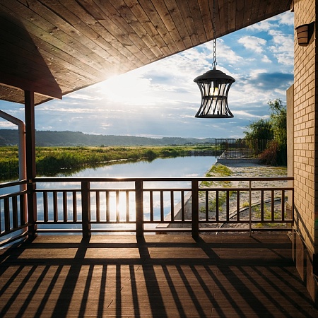 Светильник садово-парковый Feron PL525 на цепочке 60W E27 230V, черный - фото