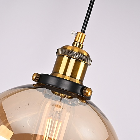 Подвесной Светильник Loft Clear Glass Sphere Cloche Дымчатый Imperiumloft 73694-22 - фото