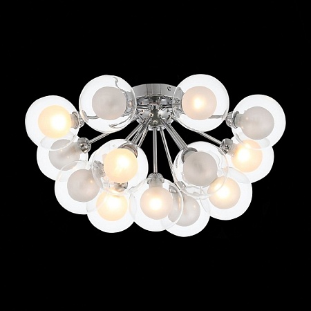 Люстра потолочная ST-Luce Хром/Прозрачный, Белый G9 15*5W SL431.102.15 - фото