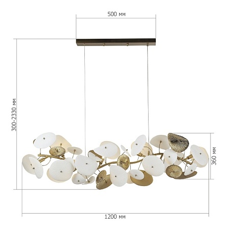 Светильник подвесной ST-Luce Латунь/Белый G9 8*5W 4000K SL1518.303.08 - фото