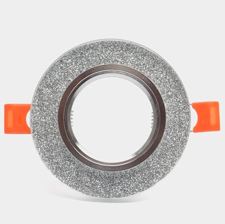 Светильник встраиваемый Feron DL8060-2 потолочный MR16 G5.3 мерацющее серебро - фото