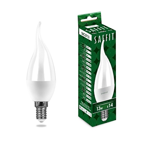 Лампа светодиодная SAFFIT SBC3713 Свеча на ветру E14 13W 230V 6400K - фото