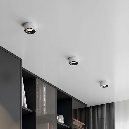 Светильник встраиваемый светодиодный Glam белый/черный 25095/LED Elektrostandard - фото