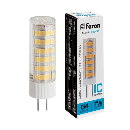 Лампа светодиодная Feron LB-433 G4 7W 175-265V 6400K - фото