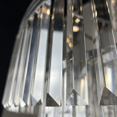 Люстра Rh 1920S Odeon Clear Glass Fringe Chandelier D80 Chrome Imperiumloft 228793-22 - фото