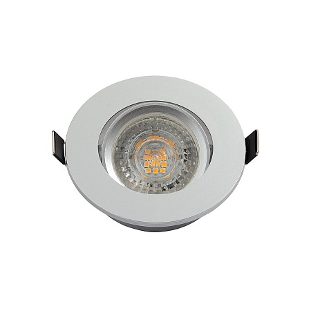 DK3020-CM Встраиваемый светильник, IP 20, 10 Вт, GU5.3, LED, серый, пластик - фото
