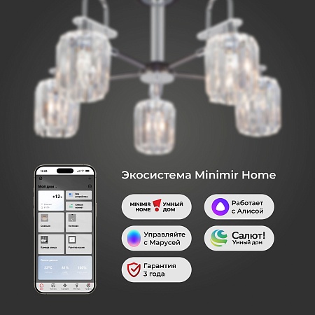 Потолочный светильник Eurosvet 70090/5 графит - фото