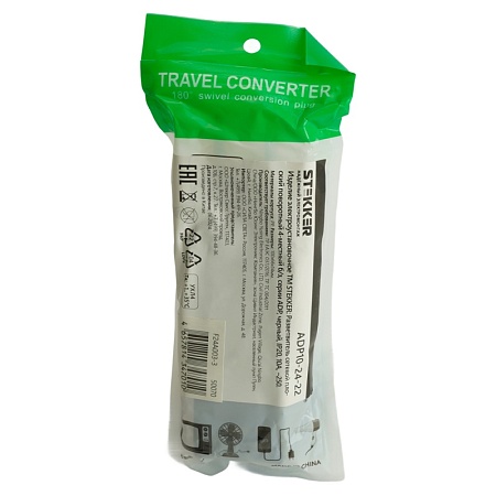 Разветвитель сетевой 4-местный б/з STEKKER ADP10-24-22, 250В, 10A, черный - фото