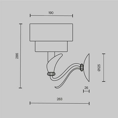 Настенный светильник (бра) Maytoni Lillian H311-01-G - фото