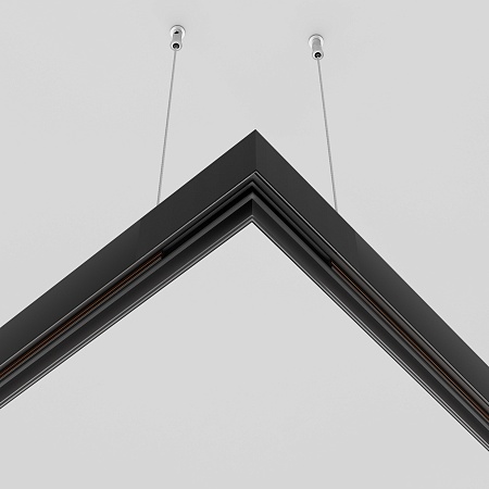 Коннектор угловой Exility накладной черный - фото