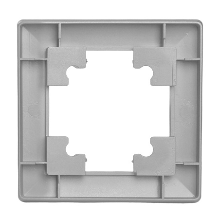 Рамка STEKKER, PFR00-7001-03 1-местная, пластик, серия Катрин, серебро - фото