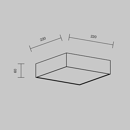 Потолочный светильник Technical C032CL-24W4K-SQ-W - фото