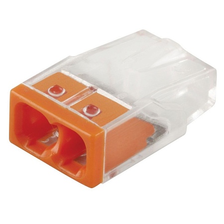 Клемма монтажная 2-проводная STEKKER  для 1-жильного проводника, LD2273-202 (5 штук в упаковке) - фото