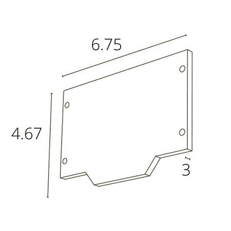 Внешняя заглушка для магнитного шинопровода для натяжного потолка Arte Lamp LINEA-ACCESSORIES A483206E - фото