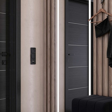 Рамка из металла на 3 поста Platinum черный алюминий W0032608 - фото