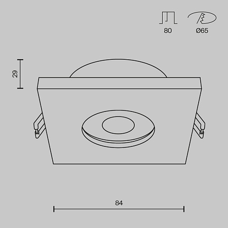 Встраиваемый светильник Technical DL083-01-GU10-SQ-B - фото