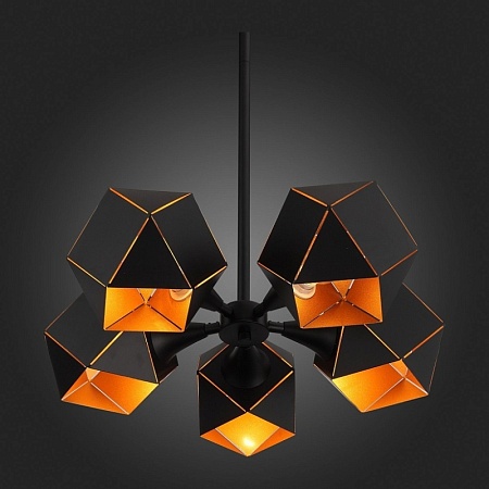 Люстра потолочная ST-Luce Черный/Черный, Золото E14 5*40W SL258.402.05 - фото