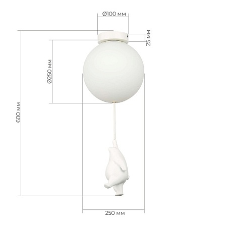 Подвес Белый/Белый E27 1*60W SLE115422-01 - фото