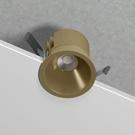 Светильник встраиваемый светодиодный Forte 15W 4000K латунь 25071/LED Elektrostandard - фото