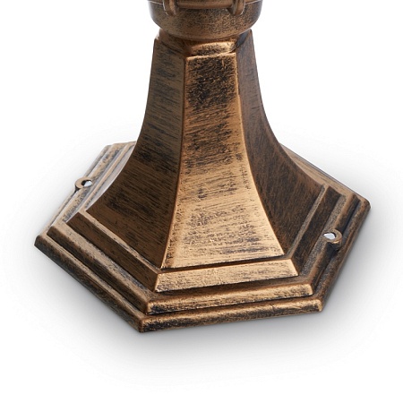 Светильник садово-парковый Feron PL3704  круглый на постамент 60W 230V E27, черное золото - фото