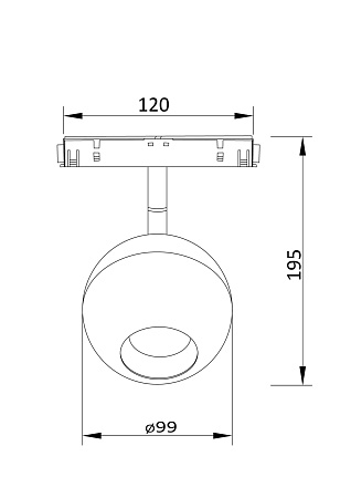 Трековый светильник Technical TR028-2-15W3K-B - фото