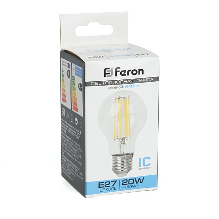 Лампа светодиодная Feron LB-620 Шар E27 20W 175-265V 6400K - фото
