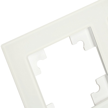 Рамка 3-местная, стекло, STEKKER, GFR00-7003-01, серия Катрин, белый матовый - фото